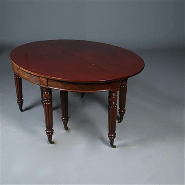 Grote foto transformeerbaar van wandtafel tot coulissetafel van 2 60 m victoriaans ca 1865 no.281410 antiek en kunst stoelen en banken