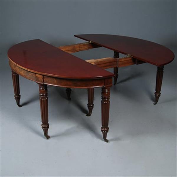 Grote foto transformeerbaar van wandtafel tot coulissetafel van 2 60 m victoriaans ca 1865 no.281410 antiek en kunst stoelen en banken