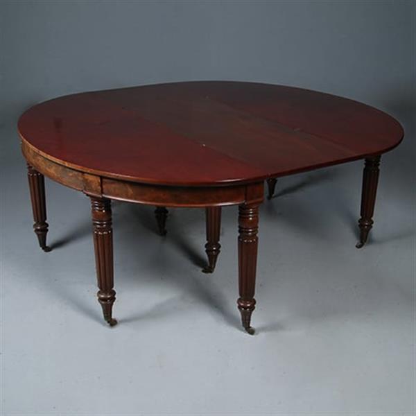Grote foto transformeerbaar van wandtafel tot coulissetafel van 2 60 m victoriaans ca 1865 no.281410 antiek en kunst stoelen en banken