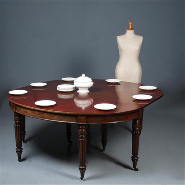 Grote foto transformeerbaar van wandtafel tot coulissetafel van 2 60 m victoriaans ca 1865 no.281410 antiek en kunst stoelen en banken