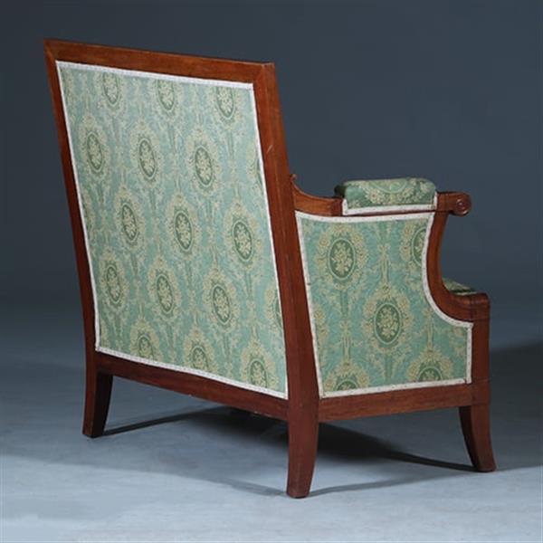 Grote foto empire bankje 2 zetels incl bekleding naar wens massief mahonie ca 1810 no.281425 antiek en kunst stoelen en banken