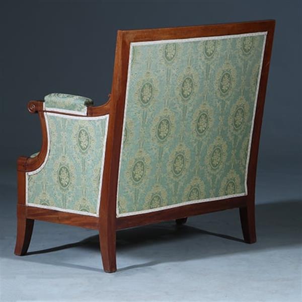 Grote foto empire bankje 2 zetels incl bekleding naar wens massief mahonie ca 1810 no.281425 antiek en kunst stoelen en banken