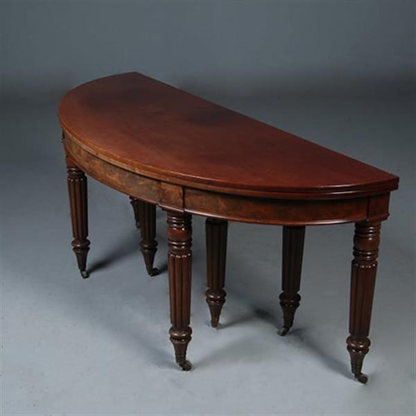 Grote foto transformeerbaar van wandtafel tot coulissetafel van 2 60 m victoriaans ca 1865 no.281410 antiek en kunst stoelen en banken