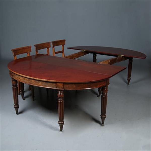 Grote foto transformeerbaar van wandtafel tot coulissetafel van 2 60 m victoriaans ca 1865 no.281410 antiek en kunst stoelen en banken