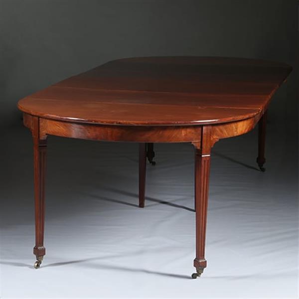 Grote foto louis seize coulissetafel ca 1800 met 4 inlegbladen verlengbaar tot 12 personen no.281420 antiek en kunst stoelen en banken