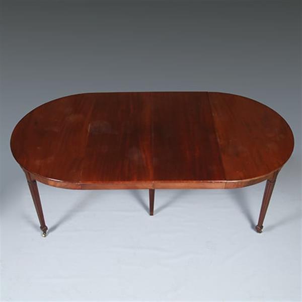 Grote foto louis seize coulissetafel ca 1800 met 4 inlegbladen verlengbaar tot 12 personen no.281420 antiek en kunst stoelen en banken
