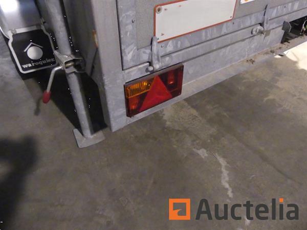 Grote foto aanhanger gesloten enkelassige warocquier 750 agrarisch aanhangwagens