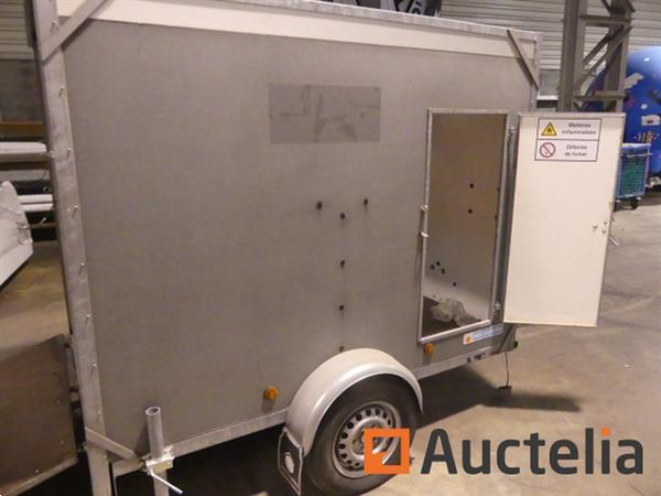Grote foto aanhanger gesloten enkelassige warocquier 750 agrarisch aanhangwagens