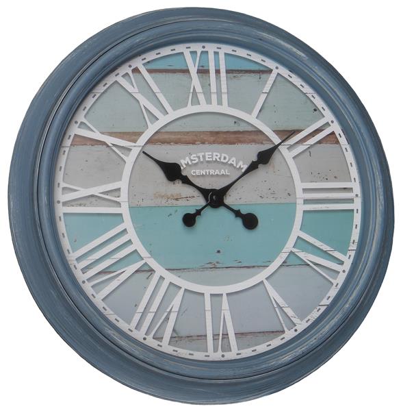 Grote foto wandklok amsterdam centraal 55cm huis en inrichting klokken