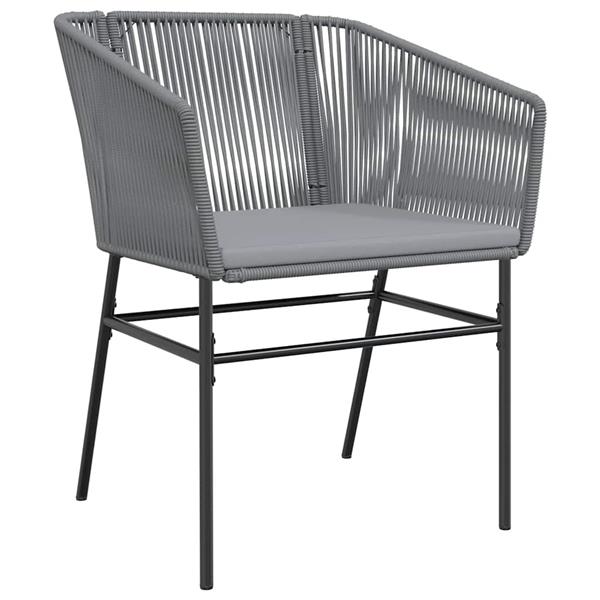 Grote foto vidaxl 5 delige tuinset met kussens poly rattan glas grijs tuin en terras tuinmeubelen