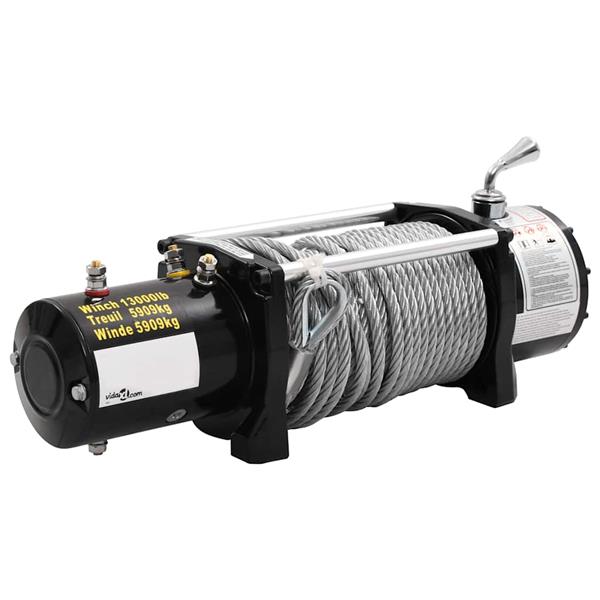 Grote foto vidaxl elektrische lier 12 v 5909 kg doe het zelf en verbouw gereedschappen en machines