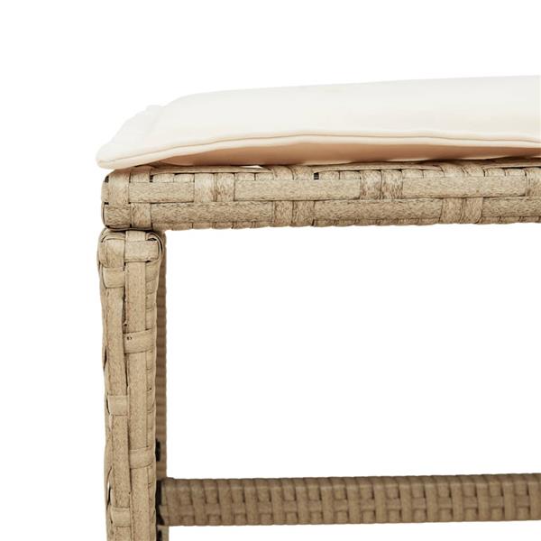 Grote foto vidaxl 9 delige tuinset met kussens poly rattan beige tuin en terras tuinmeubelen