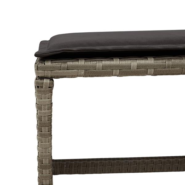 Grote foto vidaxl 9 delige tuinset met kussens poly rattan grijs tuin en terras tuinmeubelen