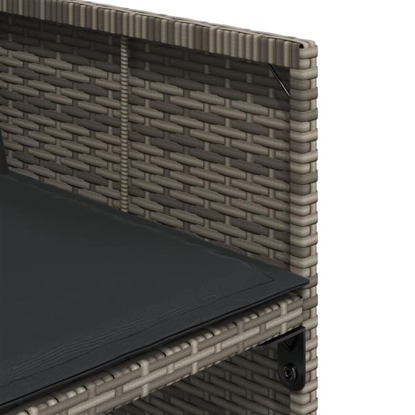 Grote foto vidaxl 9 delige tuinset met kussens poly rattan grijs tuin en terras tuinmeubelen