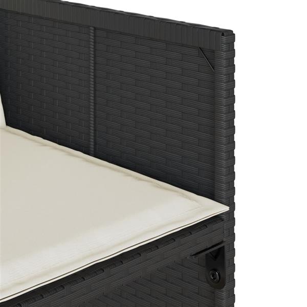 Grote foto vidaxl 9 delige tuinset poly rattan zwart tuin en terras tuinmeubelen