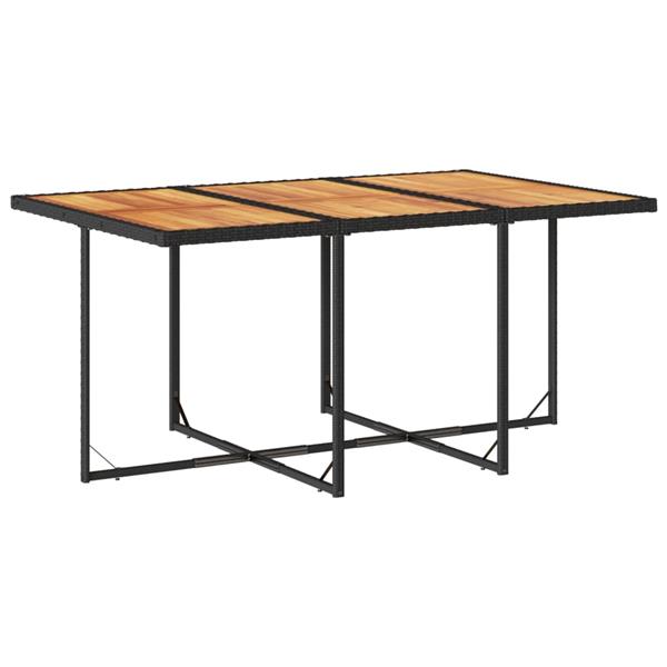 Grote foto vidaxl 7 delige tuinset met kussens poly rattan zwart tuin en terras tuinmeubelen