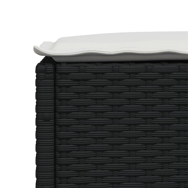 Grote foto vidaxl 6 delige loungeset met kussens poly rattan zwart tuin en terras tuinmeubelen