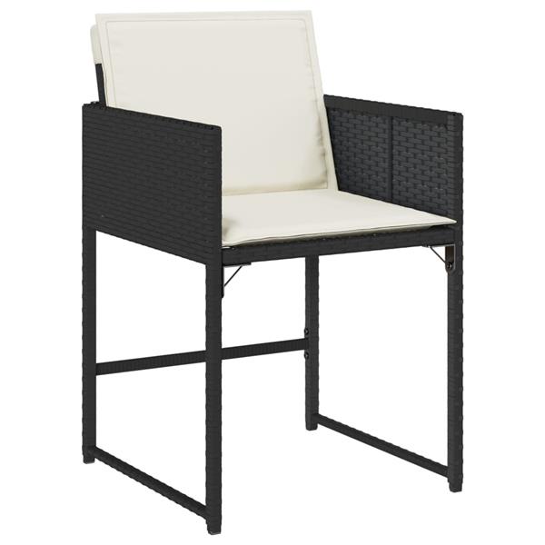 Grote foto vidaxl 9 delige tuinset poly rattan zwart tuin en terras tuinmeubelen