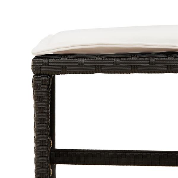 Grote foto vidaxl 9 delige tuinset poly rattan zwart tuin en terras tuinmeubelen