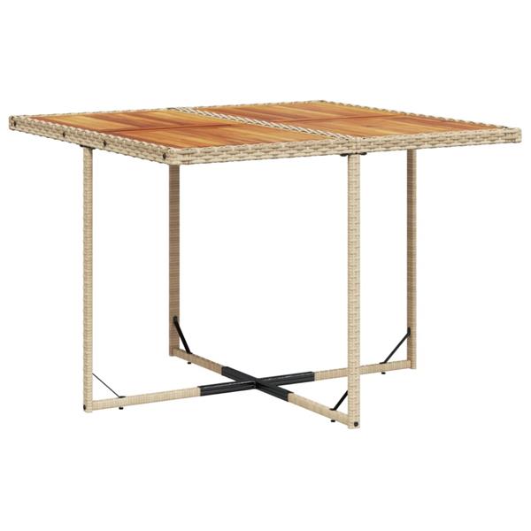Grote foto vidaxl 9 delige tuinset met kussens poly rattan beige tuin en terras tuinmeubelen
