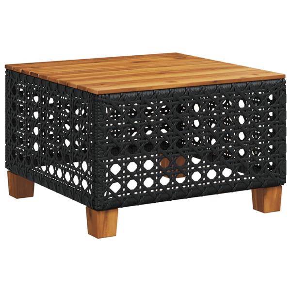 Grote foto vidaxl 6 delige loungeset met kussens poly rattan zwart tuin en terras tuinmeubelen