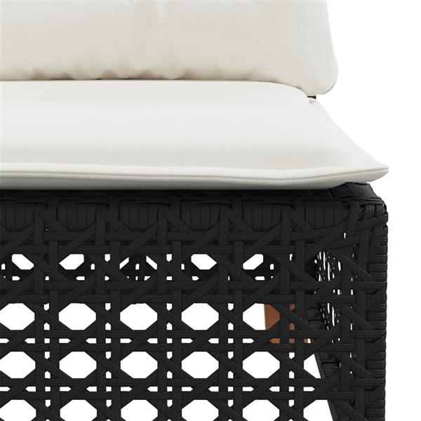 Grote foto vidaxl 6 delige loungeset met kussens poly rattan zwart tuin en terras tuinmeubelen