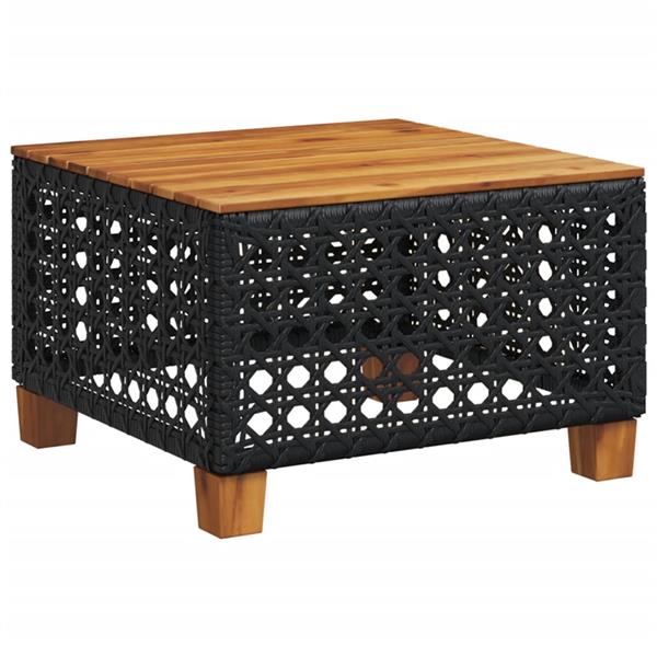 Grote foto vidaxl 6 delige loungeset met kussens poly rattan zwart tuin en terras tuinmeubelen
