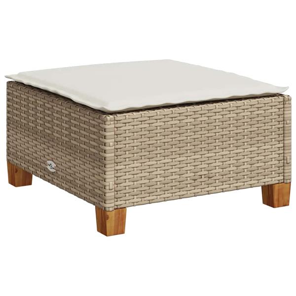 Grote foto vidaxl 6 delige loungeset met kussens poly rattan beige tuin en terras tuinmeubelen