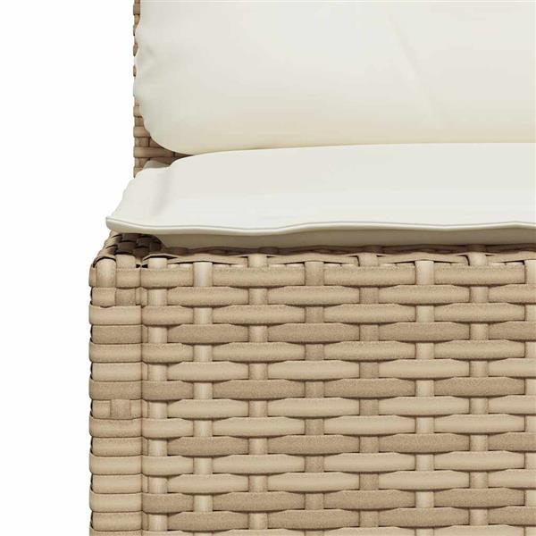 Grote foto vidaxl 6 delige loungeset met kussens poly rattan beige tuin en terras tuinmeubelen
