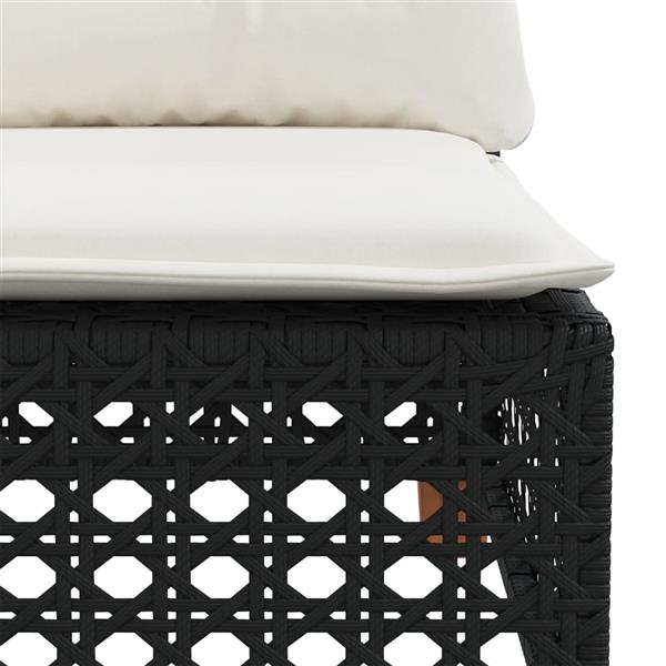 Grote foto vidaxl 6 delige loungeset met kussens poly rattan zwart tuin en terras tuinmeubelen