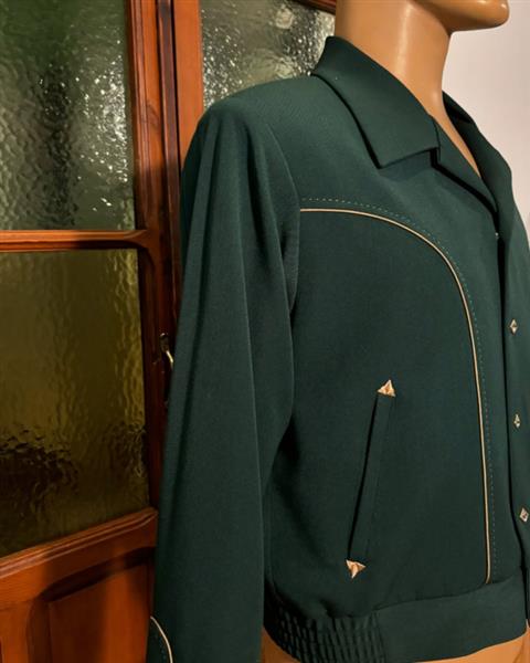 Grote foto motor kulture clothing the rockmount bolero in bottle green. kleding dames jassen zomer