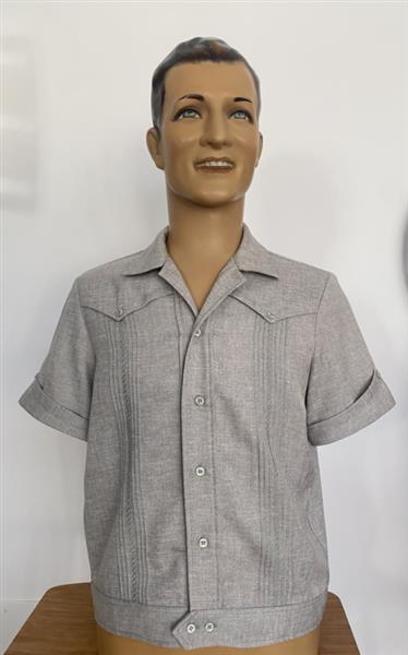 Grote foto motor kulture embroidery twin peaks shirt in light grey. kleding heren t shirts