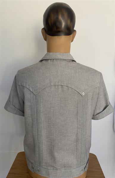 Grote foto motor kulture embroidery twin peaks shirt in light grey. kleding heren t shirts