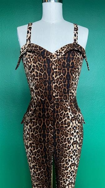 Grote foto rebel love clothing sumatra animal print jumpsuit leopard. kleding dames broeken en pantalons
