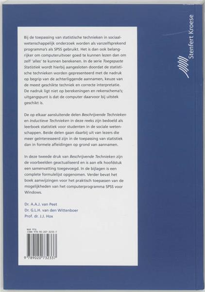 Grote foto toegepaste statistiek beschrijvende technieken boeken wetenschap