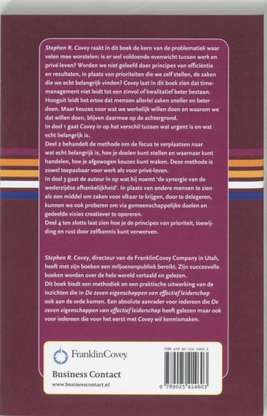 Grote foto prioriteiten business contact boeken overige boeken