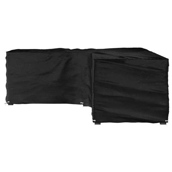 Grote foto vidaxl tuinmeubelhoezen met 16 oogjes l vormig 210x260x80 cm tuin en terras tuinmeubelen