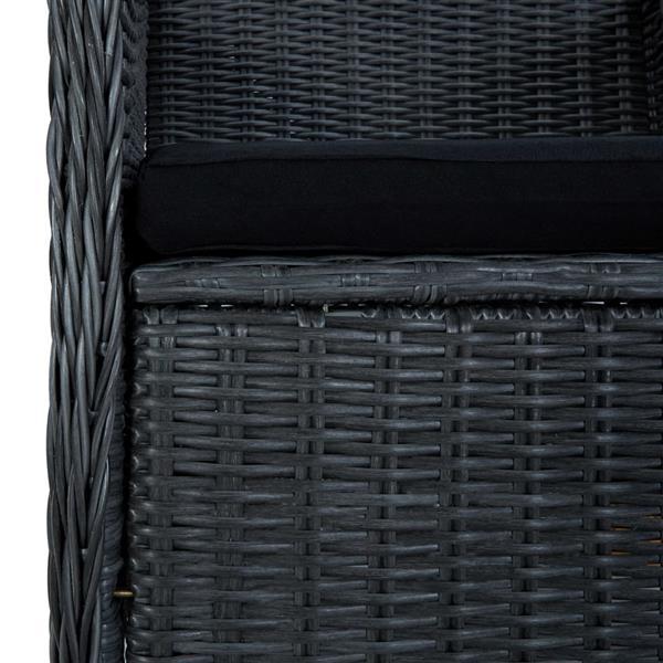 Grote foto vidaxl tuinstoelen 2 st met kussens poly rattan donkergrijs tuin en terras tuinmeubelen