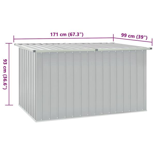 Grote foto vidaxl tuinbox 171x99x93 cm grijs tuin en terras overige tuin en terras
