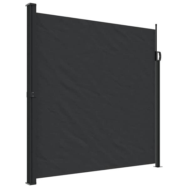 Grote foto vidaxl windscherm uittrekbaar 200x300 cm zwart tuin en terras overige tuin en terras