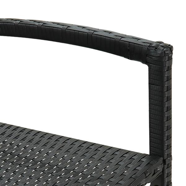Grote foto vidaxl barkrukken 4 st poly rattan zwart tuin en terras tuinmeubelen