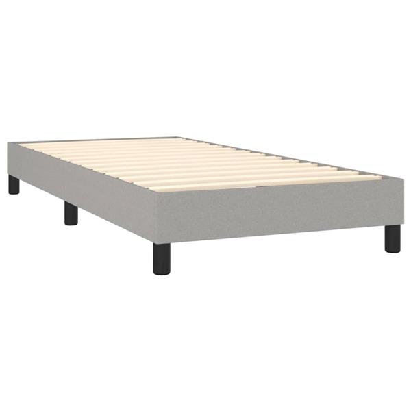 Grote foto vidaxl bedframe zonder matras 90x200 cm stof lichtgrijs antiek en kunst stoelen en banken