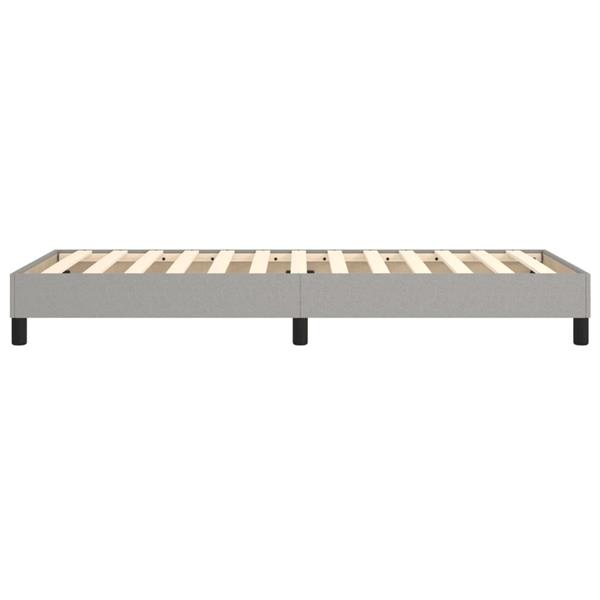 Grote foto vidaxl bedframe zonder matras 90x200 cm stof lichtgrijs antiek en kunst stoelen en banken