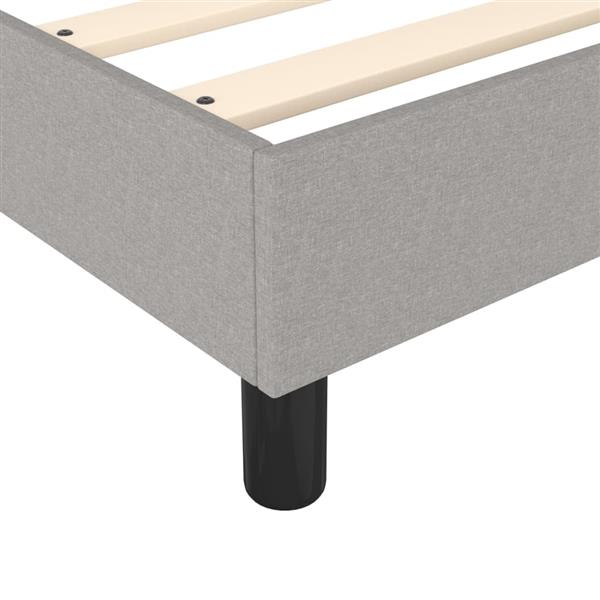 Grote foto vidaxl bedframe zonder matras 90x200 cm stof lichtgrijs antiek en kunst stoelen en banken