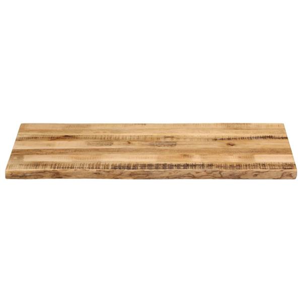 Grote foto vidaxl tafelblad met natuurlijke rand 100x60x2 5 cm massief mangohout antiek en kunst stoelen en banken