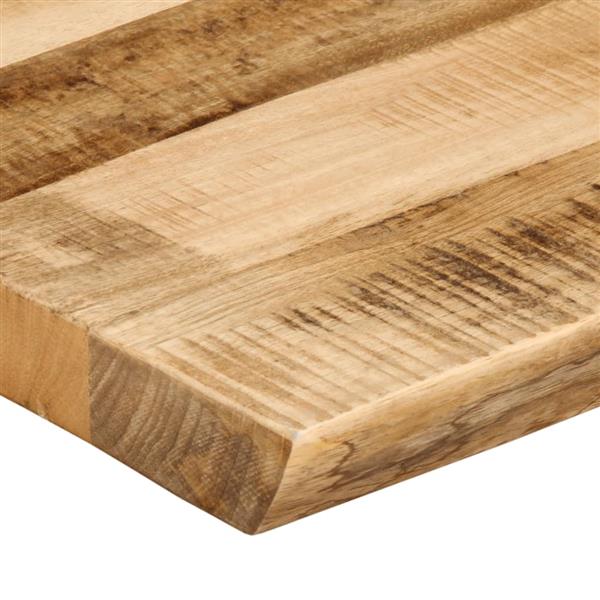 Grote foto vidaxl tafelblad met natuurlijke rand 100x60x2 5 cm massief mangohout antiek en kunst stoelen en banken