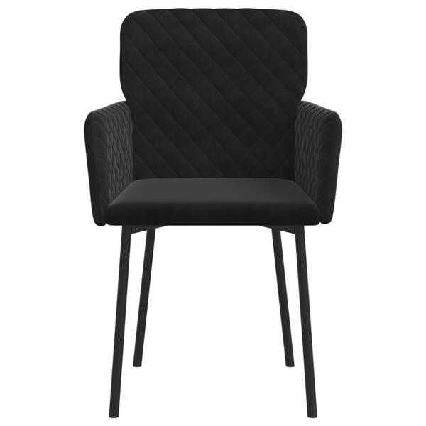 Grote foto vidaxl eetkamerstoelen 2 st fluweel zwart huis en inrichting stoelen