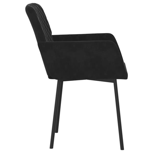 Grote foto vidaxl eetkamerstoelen 2 st fluweel zwart huis en inrichting stoelen