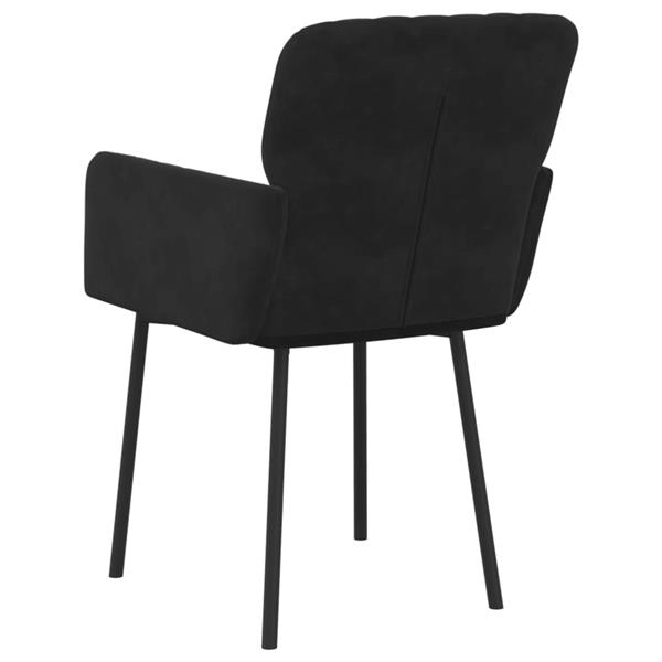 Grote foto vidaxl eetkamerstoelen 2 st fluweel zwart huis en inrichting stoelen