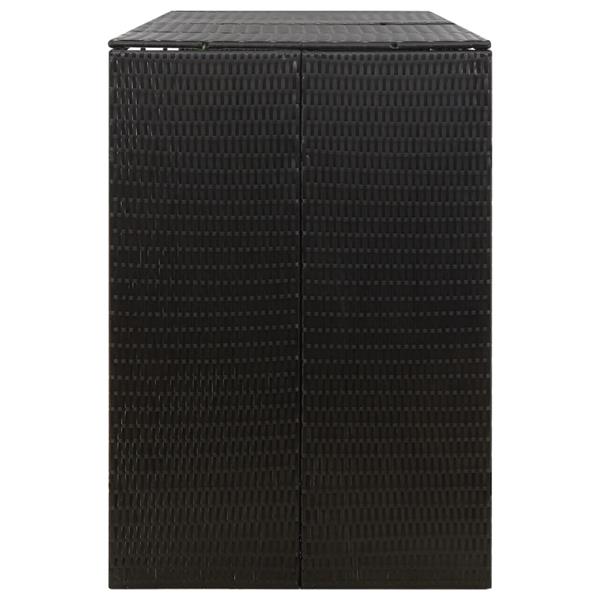 Grote foto vidaxl containerberging driedubbel 207x80x117 cm poly rattan zwart tuin en terras overige tuin en terras